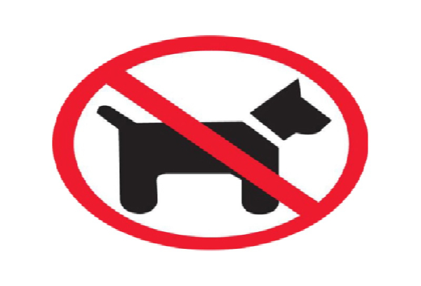 Объявление выгул собак запрещен